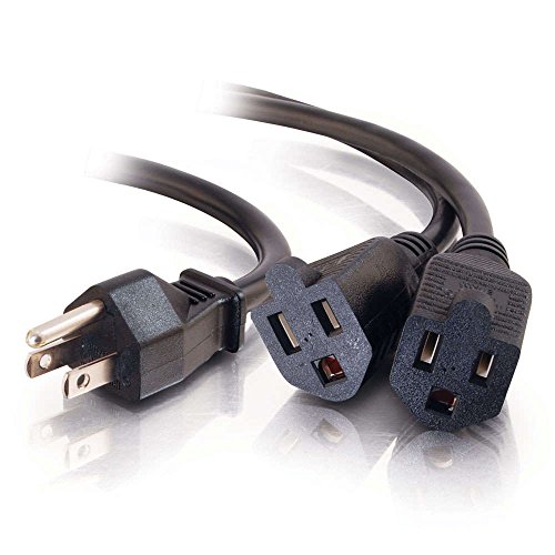 0012302360263 - C2G / CABLES TO GO 29802 16 AWG 1-TO-2 POWER CORD SPLITTER FOR 1 NEMA 5-15P TO 2 NEMA 5-15R (14 INCH)