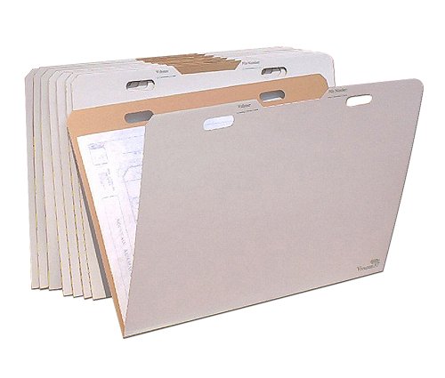 0012303027998 - AOS FLAT STORAGE FILE FOLDERS - STORES FLAT ITEMS UP TO 24X36 - PACK OF 8
