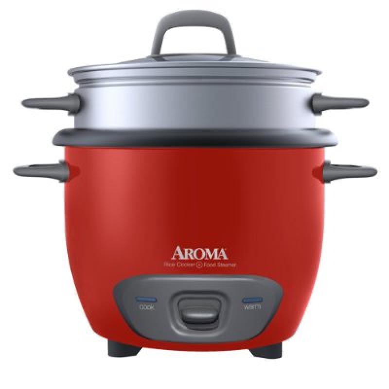 0012303215456 - AROMA 14-CUP (COOKED) (7-CUP UNCOOKED) POT STYLE RICE COOKER AND FOOD STEAMER (ARC-747-1NGR)