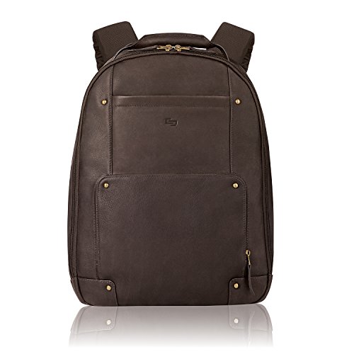 0012303566213 - SOLO VINTAGE COLOMBIAN LEATHER LAPTOP BACKPACK, HOLDS NOTEBOOK COMPUTER UP TO 15.6 INCHES, ESPRESSO (VTA701-3)