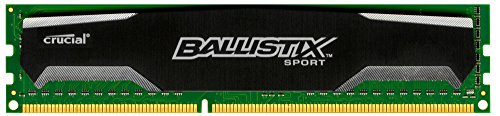 0012304886303 - CRUCIAL BALLISTIX SPORT 8GB SINGLE DDR3 1600 MT/S PC3-12800 CL9 1.5V UDIMM 240-PIN MEMORY (BLS8G3D1609DS1S00)