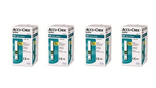 0012305966752 - PACK OF 4 - ACCU CHEK ACTIVE GLUCOMETER 50 TEST STRIPS