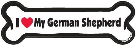 0012345004483 - I LOVE MY GERMAN SHEPHERD BONE SHAPED MAGNET