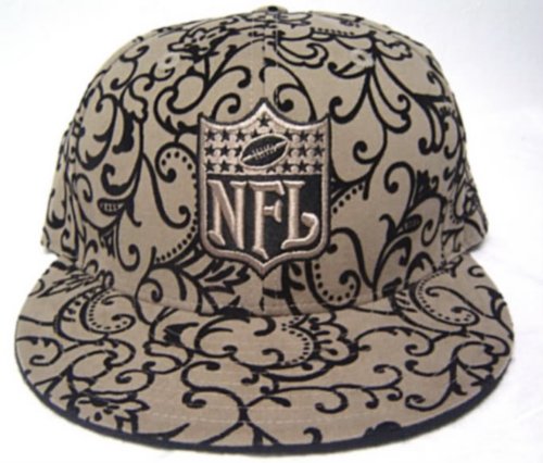 0123456748149 - SIZE 7 5/8 NFL FLAT BILL FITTED CAP NEW ORLEANS SAINTS - OLD GOLD & BLACK