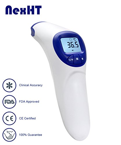 0012405890025 - NEXHT CLINICAL FOREHEAD INFRARED THERMOMETER NON-CONTACT(89002A)FDA&CE APPROVED DIGITAL INSTANT READ SENSOR FOR BABY ADULT,CHILDREN,OBJECT PROFESSIONAL FEVER MEASUREMENT TEMPORAL READING SCANNER.BLUE