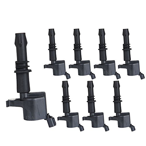 0012456900773 - ENA® SET OF 8 NEW 1 YEAR WARRANTY STRAIGHT BOOT IGNITION COILS FOR EXPEDITION E