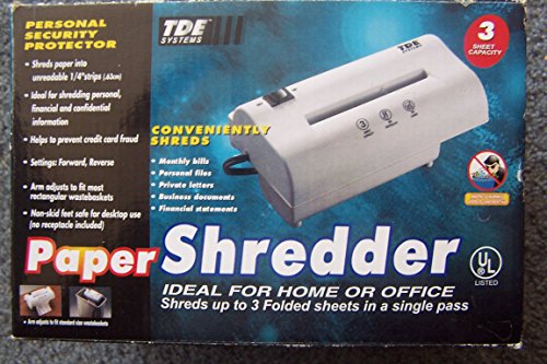 0012495353325 - TDE SYSTEMS PAPER SHREDDER