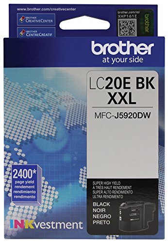 0012502640929 - BROTHER LC20EBK SUPER HIGH YIELD BLACK INK CARTRIDGE