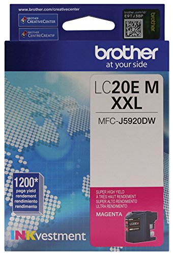 0012502640943 - BROTHER LC20EM SUPER HIGH YIELD MAGENTA INK CARTRIDGE