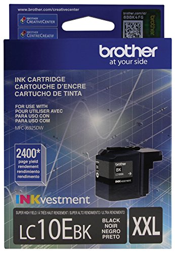 0012502640967 - BROTHER PRINTER LC10EBK SUPER HIGH YIELD BLACK INK CARTRIDGE