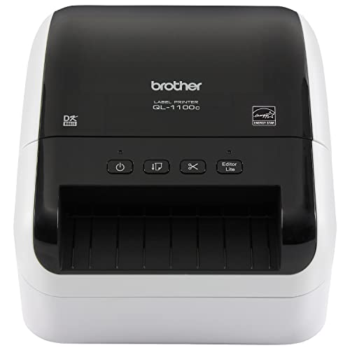 0012502671954 - BROTHER QL-1100C WIDE FORMAT, POSTAGE AND BARCODE PROFESSIONAL THERMAL LABEL PRINTER, BLACK