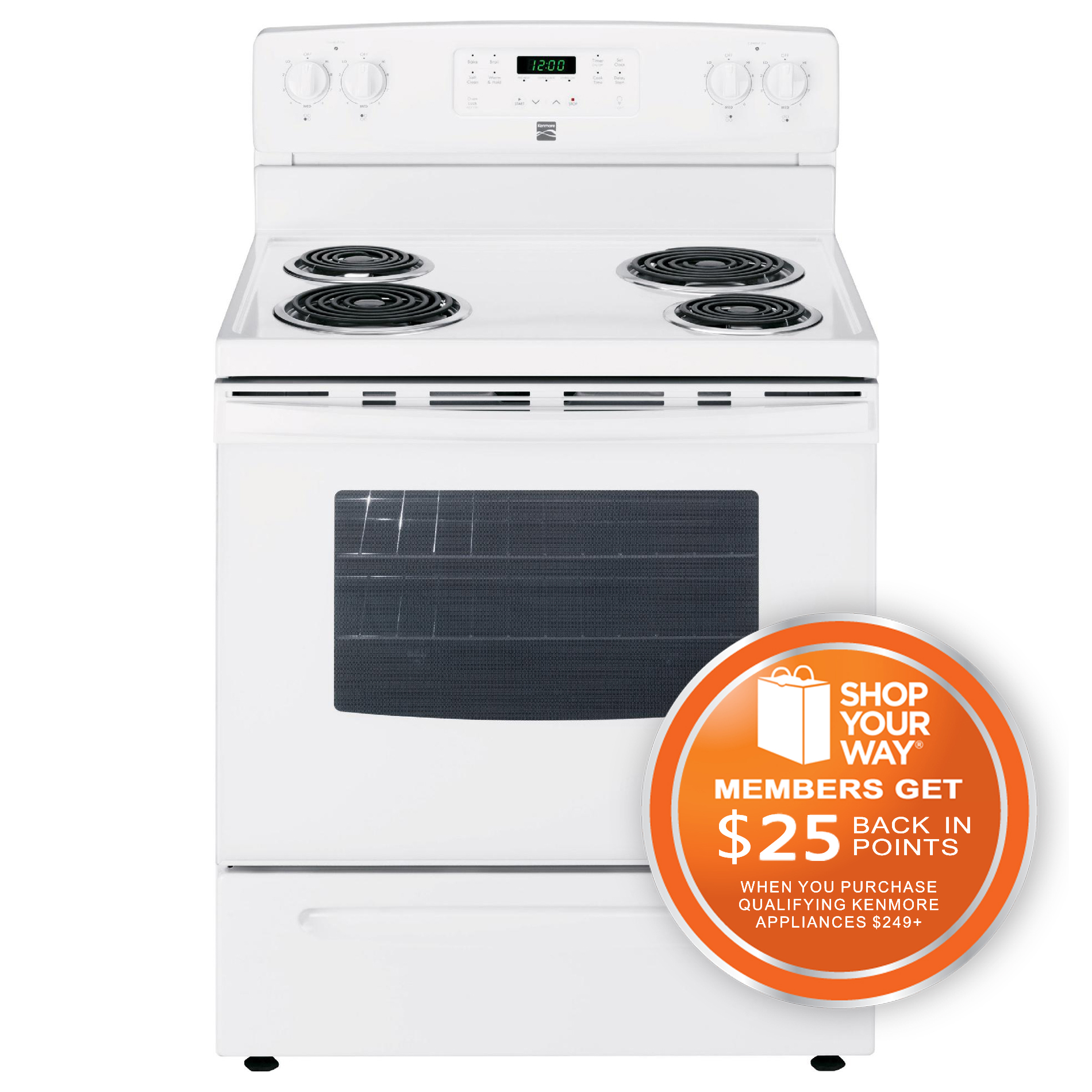0012505508042 - 94142 5.3 CU. FT. ELECTRIC RANGE W/ SELF-CLEANING OVEN - WHITE