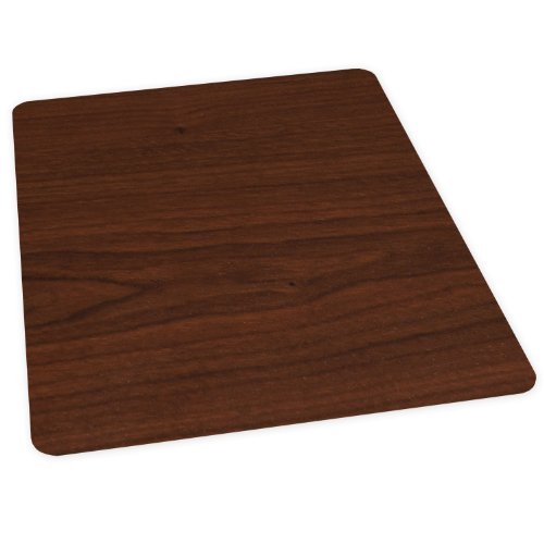 0012544012104 - ES ROBBINS WOOD VENEER STYLE RECTANGLE CHAIR MAT FOR HARD FLOORS, 36 BY 48-INCH, MAHOGANY