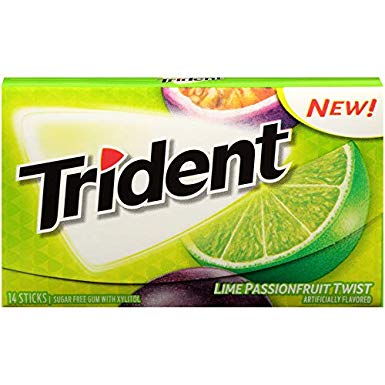 0012546012409 - TRIDENT LIME PASSIONFRUIT 26,6 G