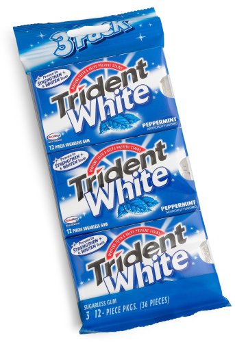 0012546617628 - TRIDENT WHITE GUM, PEPPERMINT (3-PACK), 12-PIECE PACKAGES (PACK OF 20)