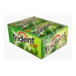 0012546671552 - TRIDENT SUGARLESS GUM WITH XYLITOL GREEN APPLE FUSION FLAVOR 12 PACK 12 PIECE