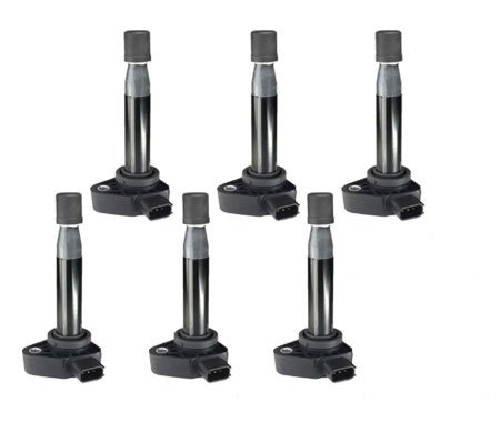 0012548983875 - PACK OF 6 IGNITION COILS FOR HONDA ACCORD SATURN 3.0L 3.2L 3.5L V6 L4 1.7L COMPATIBLE WITH UF242 C1221 30520-P8E-A01