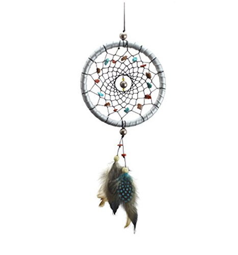 0012568951922 - HANDMADE DREAM CATCHER HOME HANGING DECORATION ORNAMENT CIRCULAR NET WITH FEATHER