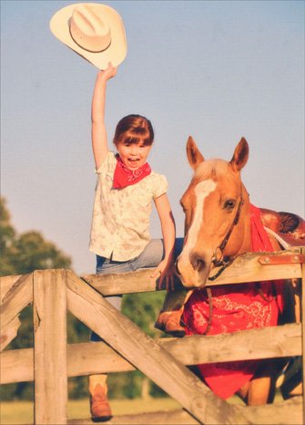 0012615726008 - GIRL & HORSE HOWDY RETIREMENT CARD