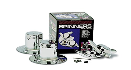 0012619635153 - GORILLA AUTOMOTIVE 63515 CHROME 3 BAR SWEPT WING SPINNERS WITH TOWERS - PACK OF 4