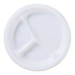0012795013059 - AMSCAN | 10 &FRAC14; INCHES DIVIDED PLATES WHITE PACKAGE OF 20