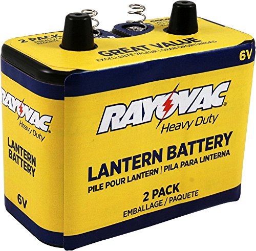 0012800374083 - RAYOVAC 944-2R: 6-VOLT HEAVY DUTY LANTERN BATTERY WITH SPRING TERMINALS - 2 PACK