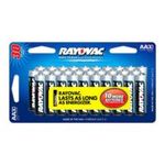 0012800510085 - RAY-O-VAC 81530CTF2 ALKALINE BATTERIES, AA, VALUE PACK 24/6 FREE, 30/PACK