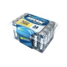 0012800523252 - RAYOVAC ALKALINE AA BATTERIES, 815-24PPF, 24-PACK WITH RECLOSEABLE LID SIZE: AA UNITCOUNT: 24