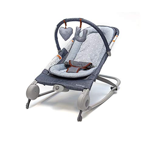 0012914019733 - SUMMER 2-IN-1 BOUNCER & ROCKER DUO - BABY BOUNCER & BABY ROCKER WITH SOOTHING VIBRATIONS, REMOVABLE TOYS & COMPACT FOLD FOR STORAGE OR TRAVEL - EASY TO CLEAN