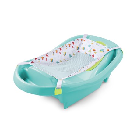 0012914097205 - SUMMER INFANT COMFY CLEAN DELUXE NEWBORN TO TODDLER BATH TUB, TEAL