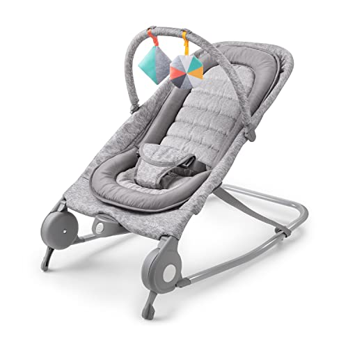 0012914100400 - SUMMER 2-IN-1 BOUNCER & ROCKER DUO (LIGHT GRAY TWEED) CONVENIENT AND PORTABLE ROCKER AND BOUNCER FOR BABIES INCLUDES SOFT TOYS AND SOOTHING VIBRATIONS