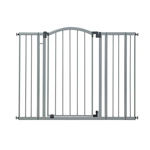 0012914279304 - SUMMER EXTRA TALL & WIDE SAFETY BABY GATE, COOL GRAY METAL FRAME – 38” TALL, FITS OPENINGS 29.5” TO 53” WIDE, BABY AND PET GATE FOR EXTRA-WIDE DOORWAYS, STAIRS, AND WIDE SPACES