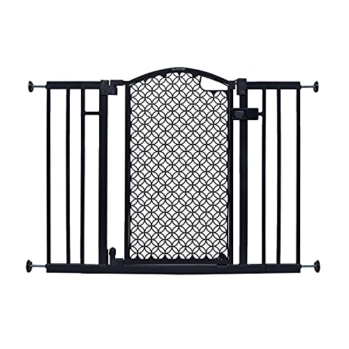 0012914334133 - SUMMER MODERN HOME SAFETY BABY GATE, FITS OPENINGS 28-42 WIDE, METAL & PLASTIC, FOR DOORWAYS & STAIRWAYS, 30 TALL WALK-THROUGH BABY & PET GATE, GRAY, ONE SIZE