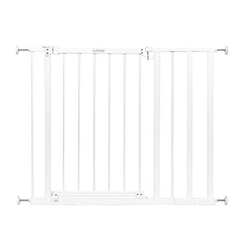 0012914334539 - SUMMER EVERYWHERE EXTRA WIDE WALK-THRU SAFETY GATE SAFETY BABY GATE, FITS OPENINGS 28.75-39.75 WIDE, METAL, FOR DOORWAYS & STAIRWAYS, 30 TALL, WHITE, ONE SIZE