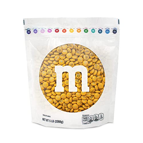 M&M'S Peanut Orange Chocolate Candy - 2Lbs Of Bulk Candy In Resealable Pack  For Candy Buffet, Birthday Parties, Theme Meetings, Candy Bar, Sweet Stuff  For Diy Party Favors Or Edible Decoration 