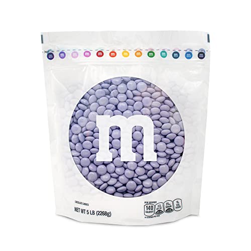 0012937008837 - M&M’S MILK CHOCOLATE LIGHT PURPLE CANDY - 5LBS OF BULK CANDY IN RESEALABLE PACK FOR CANDY BUFFET, BIRTHDAY PARTIES, THEME MEETINGS, CANDY BAR, SWEET STUFF FOR DIY PARTY FAVORS OR EDIBLE DECORATION