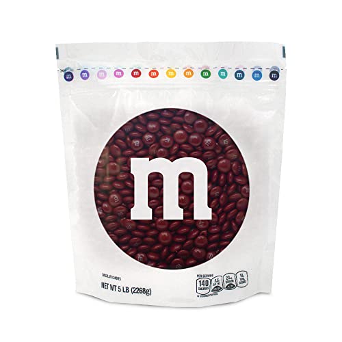 0012937008851 - M&M’S MILK CHOCOLATE MAROON CANDY - 5LBS OF BULK CANDY IN RESEALABLE PACK FOR CANDY BUFFET, BIRTHDAY PARTIES, THEME MEETINGS, CANDY BAR, SWEET STUFF FOR DIY PARTY FAVORS OR EDIBLE DECORATION