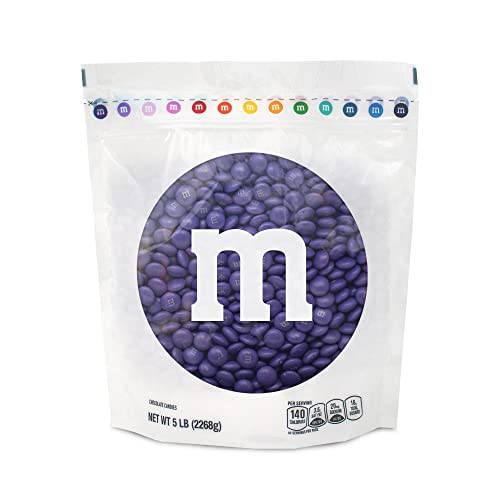 0012937008899 - M&M’S MILK CHOCOLATE PURPLE CANDY - 5LBS OF BULK CANDY IN RESEALABLE PACK FOR CANDY BUFFET, BIRTHDAY PARTIES, THEME MEETINGS, CANDY BAR, SWEET STUFF FOR DIY PARTY FAVORS OR EDIBLE DECORATION
