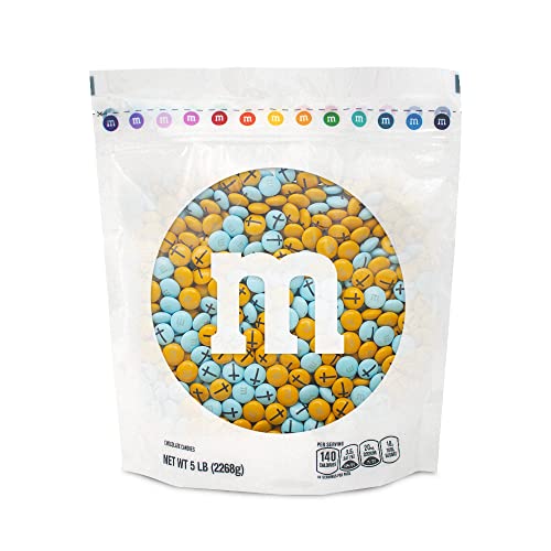 0012937010076 - M&MS MILK CHOCOLATE BAPTISM FOR BOY CANDY - 5LB OF BULK CANDY WITH PRINTED CROSS CLIPART, PERFECT FOR CHRISTENING GIFTS, CUPCAKES, PARTY FAVORS, CAKE TOPPERS AND BAPTISM PARTY DECORATIONS