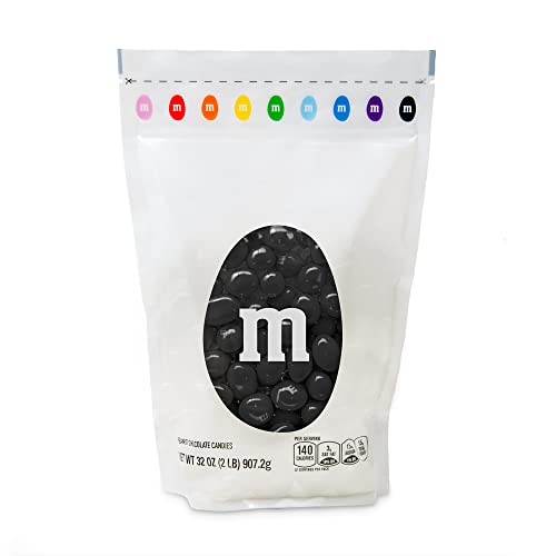 0012937010311 - M&M’S PEANUT BLACK CHOCOLATE CANDY - 2LBS OF BULK CANDY IN RESEALABLE PACK FOR EASTER, CANDY BUFFET, BIRTHDAY PARTIES, THEME MEETINGS, CANDY BAR, SWEET STUFF FOR DIY PARTY FAVORS OR EDIBLE DECORATION