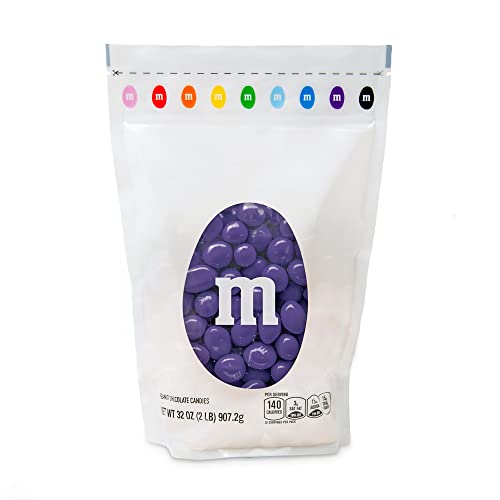 0012937010328 - M&M’S PEANUT PURPLE CHOCOLATE CANDY - 2LBS OF BULK CANDY IN RESEALABLE PACK FOR EASTER, CANDY BUFFET, BIRTHDAY PARTIES, THEME MEETINGS, CANDY BAR, SWEET STUFF FOR DIY PARTY FAVORS OR EDIBLE DECORATION