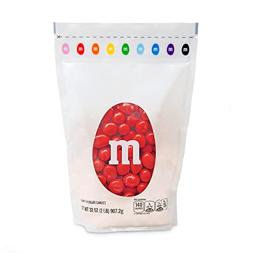 0012937010380 - M&M’S PEANUT RED CHOCOLATE CANDY - 2LBS OF BULK CANDY IN RESEALABLE PACK FOR CANDY BUFFET, BIRTHDAY PARTIES, THEME MEETINGS, CANDY BAR, SWEET STUFF FOR DIY PARTY FAVORS OR EDIBLE DECORATION