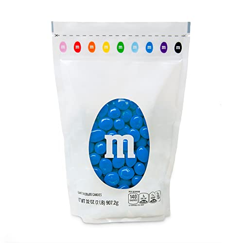 0012937010397 - M&M’S PEANUT BLUE CHOCOLATE CANDY - 2LBS OF BULK CANDY IN RESEALABLE PACK FOR CANDY BUFFET, BIRTHDAY PARTIES, THEME MEETINGS, CANDY BAR, SWEET STUFF FOR DIY PARTY FAVORS OR EDIBLE DECORATION