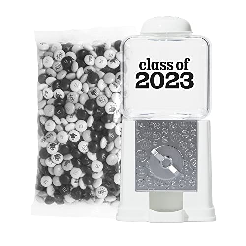 0012937011479 - M&MS CLASS OF 2023 DISPENSER, 1 LB OF M&MS CHOCOLATE CANDIES PRINTED WITH CLASS OF 2023, GRAD CAP & DIPLOMA AND CONGRATS GRAD ICONS, SWEET GIFT TO CELEBRATE THE GRADUATE