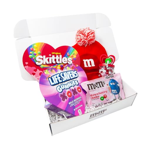 0012937012766 - M&MS VALENTINES DAY GIFT BOX BUNDLE, UNIQUE GIFT FOR HIM OR HER, VALENTINES GIFT FOR SIGNIFICANT OTHER, FAMILY & FRIENDS, LOVE-THEMED CARE PACKAGE