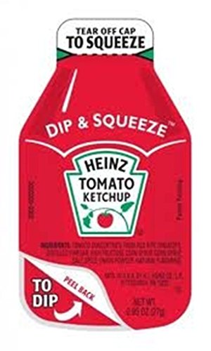0013000003087 - HEINZ DIP AND SQUEEZE SINGLE SERVE TOMATO KETCHUP, 500 COUNT