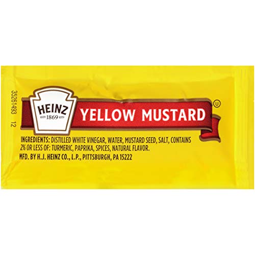 0013000530705 - HEINZ YELLOW MUSTARD SINGLE SERVE PACKET (0.2 OZ PACKETS, PACK OF 1,000)