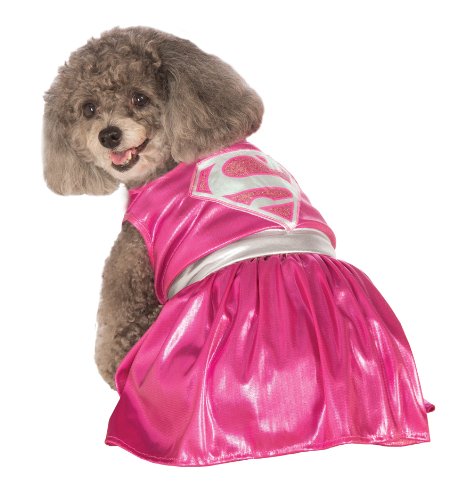 0013019202761 - RUBIES COSTUME DC HEROES AND VILLAINS COLLECTION PET COSTUME, X-LARGE, PINK SUPERGIRL