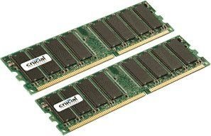 0013040051895 - 2GB KIT (2 X 1GB) DDR PC2700 UNBUFFERED NON-ECC 184-PIN DIMM - CT2KIT12864Z335