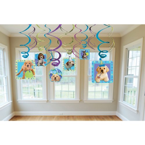 0013051261962 - PARTY PUPS HANGING DECORATIONS